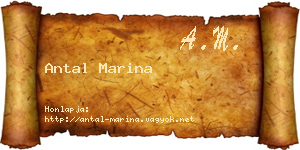 Antal Marina névjegykártya